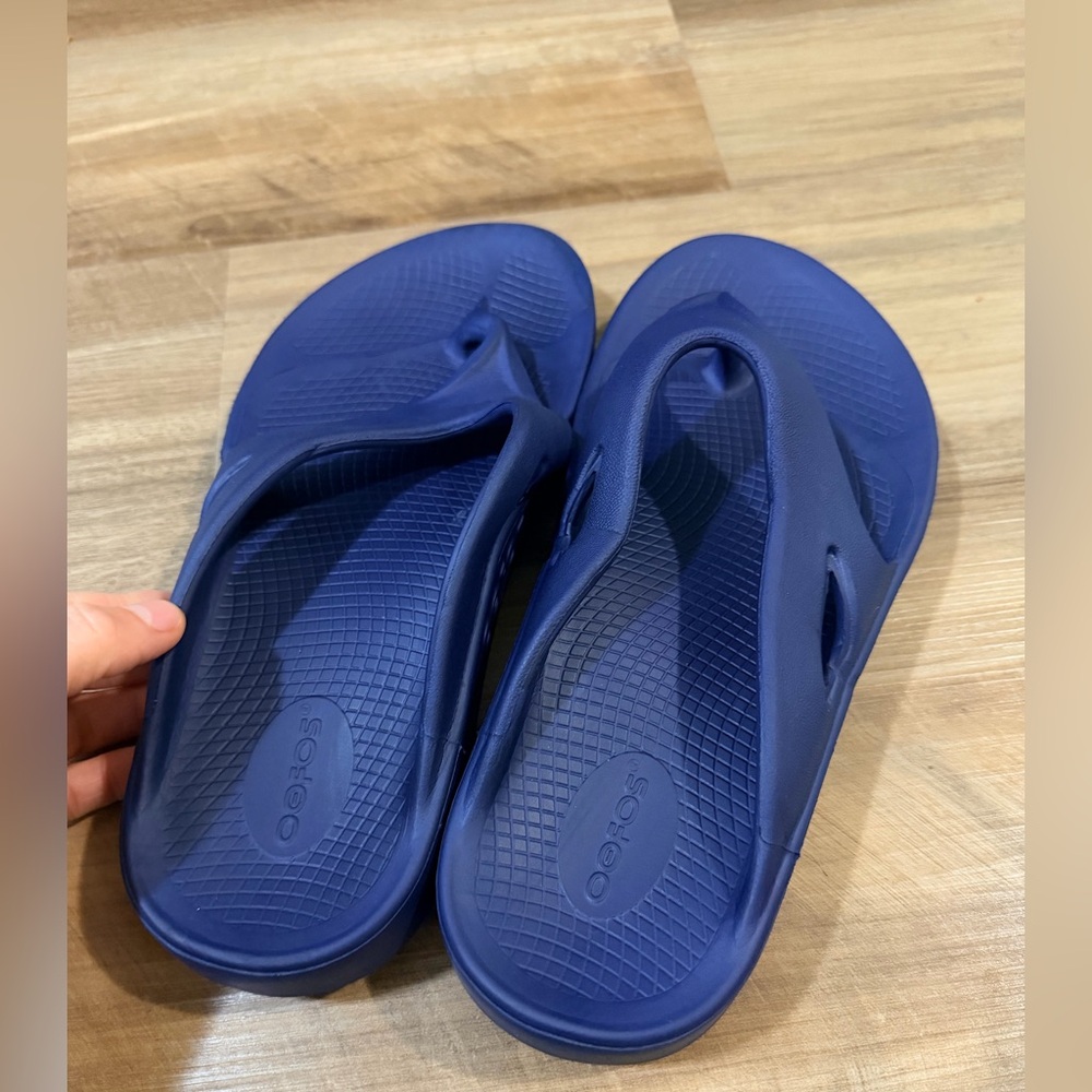 Oofos Ooriginal Recovery Thong Sandals Size 41 Mens 8 Womens 10 Blue Unisex - Picture 4 of 8